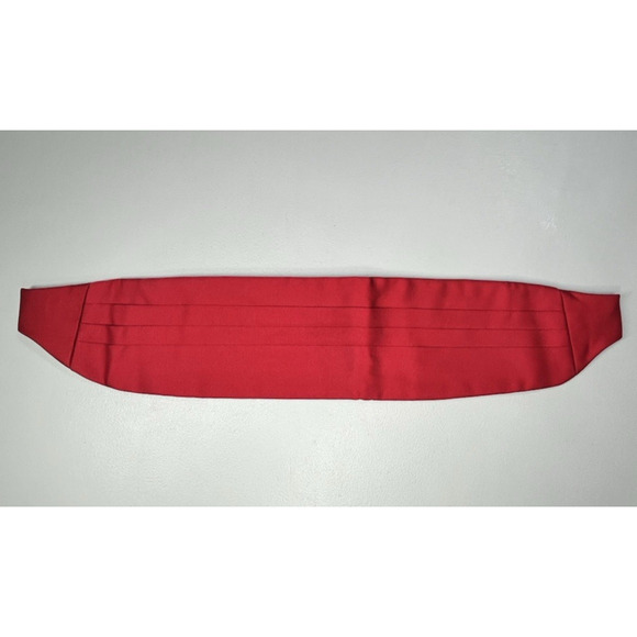 Robert Talbot Red Silk Cummerbund One Size - Picture 1 of 4